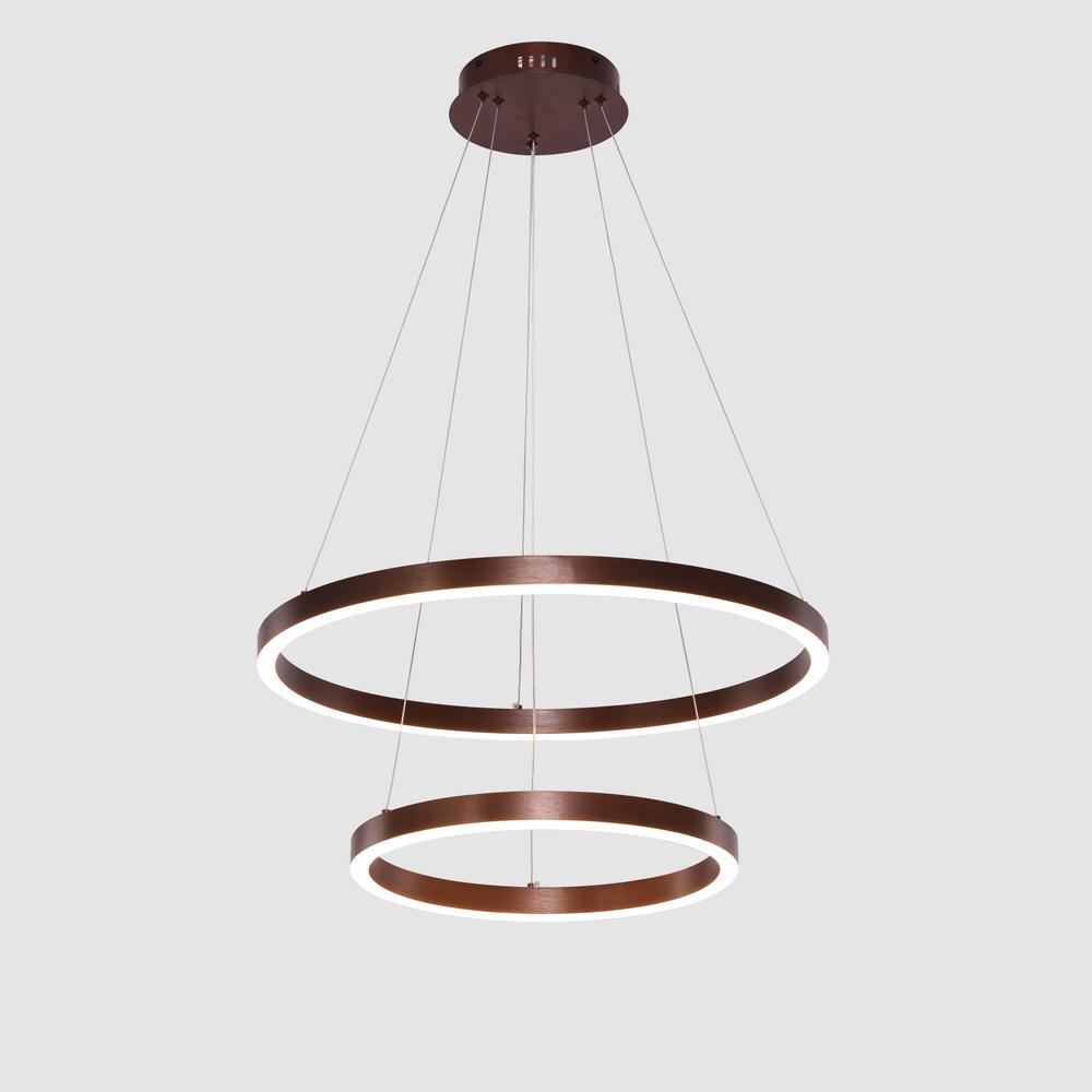 Riva 2 ringen hanglamp Brown — Hanglampen van Lumera Living