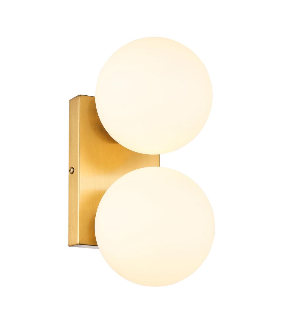 Collectie Aura Dubbele Glazen Bol Wandlamp — Wandlampen van Lumera Living